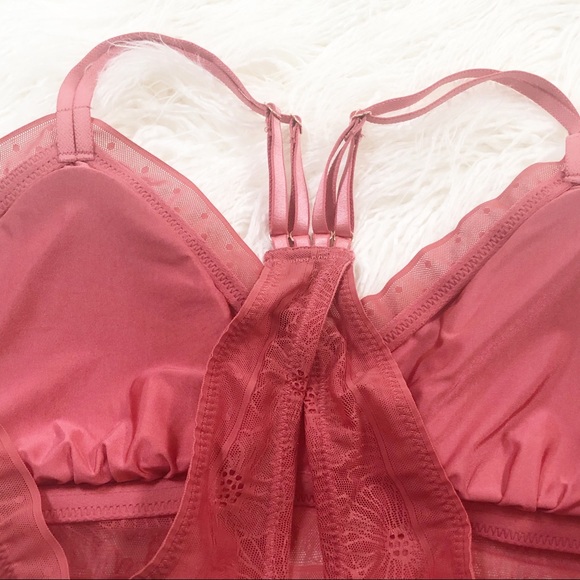 Aerie XL Washed Brick Color Lace Padded Bralette - Picture 12 of 13